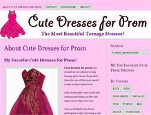 Tablet Screenshot of cutedressesforprom.com